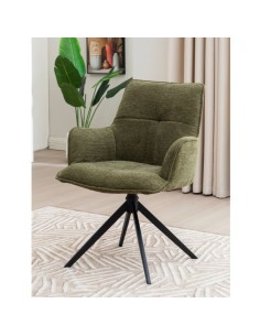 Jacob Dining Chair - Green Fabric
