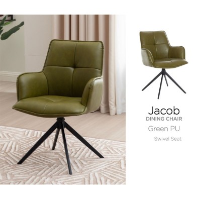 Jacob Dining Chair - Green PU