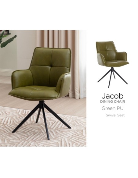 Jacob Dining Chair - Green PU