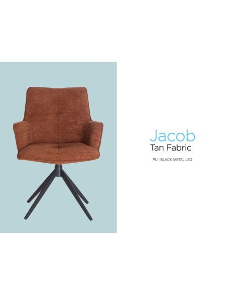 Jacob Dining Chair - Tan Fabric