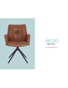 Jacob Dining Chair - Tan PU 2