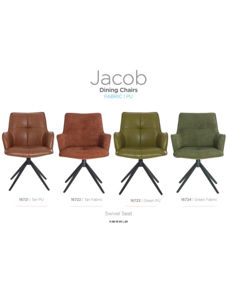 Jacob Dining Chair - Tan PU