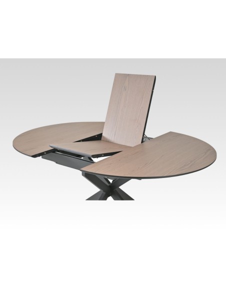 Infiniti 120-160cm Round Extending Dining Table - Ashen Oak