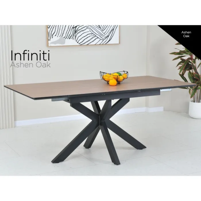 Infiniti 140 - 180cm Extending Dining Table - Ashen Oak