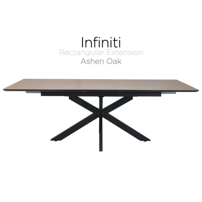 Infiniti 180 - 220cm Extending Dining Table - Ashen Oak
