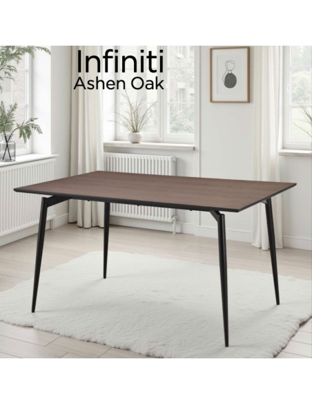 Infiniti 140cm Dining Table - Ashen Oak