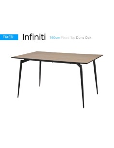 Infiniti 140cm Dining Table - Ashen Oak 2