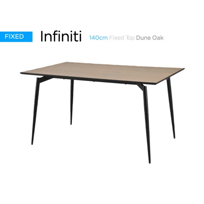 Infiniti 140cm Dining Table - Ashen Oak
