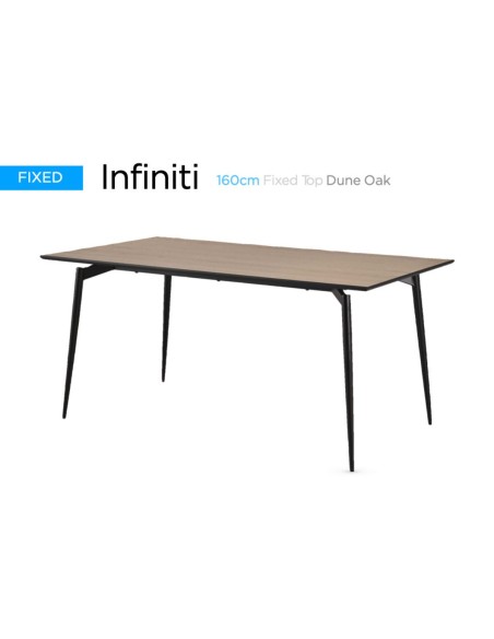 Infiniti 160cm Dining Table - Ashen Oak