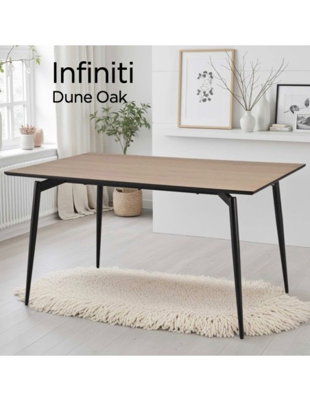 Infiniti 160cm Dining Table - Ashen Oak