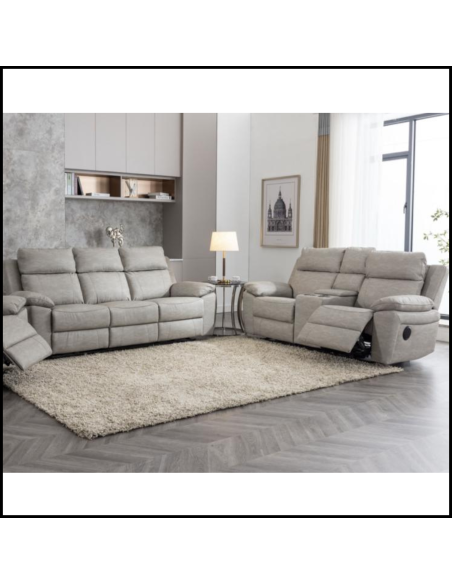 Huntington 3+2 Sofa Set - Silver Grey