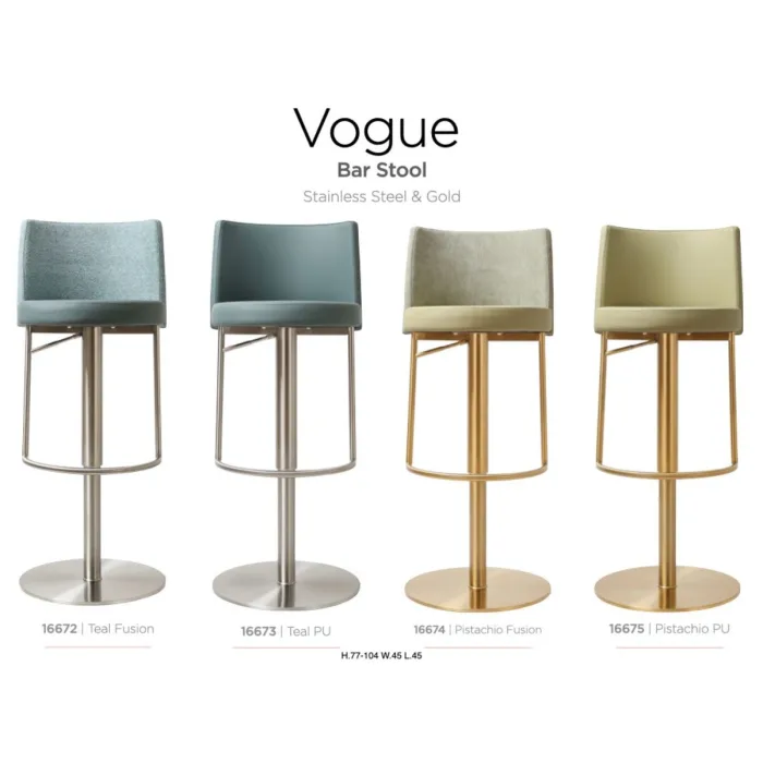 Vogue Barstool - Gold Pistachio Fusion