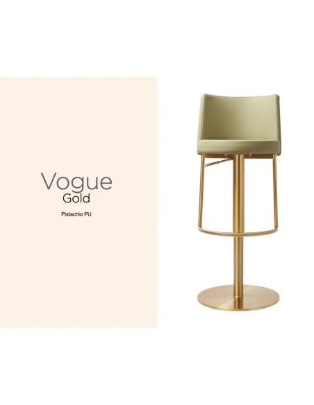 Vogue Barstool - Gold Pistachio PU