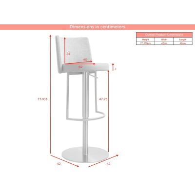 Vogue Barstool - Gold Pistachio PU