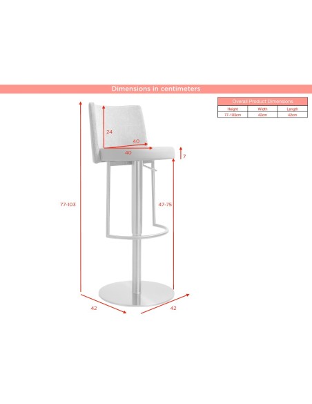 Vogue Barstool - Stainless Steel/Teal PU