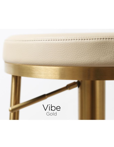 Vibe Barstool - Gold/Barley PU