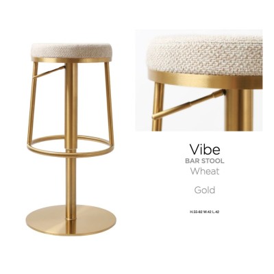 Vibe Barstool - Gold Wheat