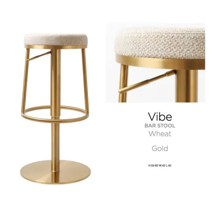 Vibe Barstool - Gold Wheat