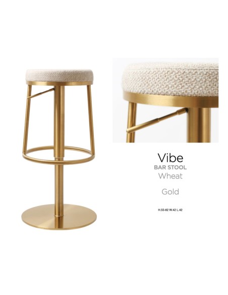 Vibe Barstool - Gold/Wheat