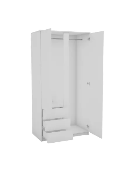 Bergen 2 Door 3 Drawer Wardrobe - White