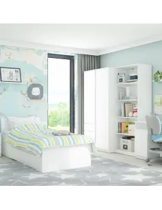 Bergen 2 Door 3 Drawer Wardrobe - White