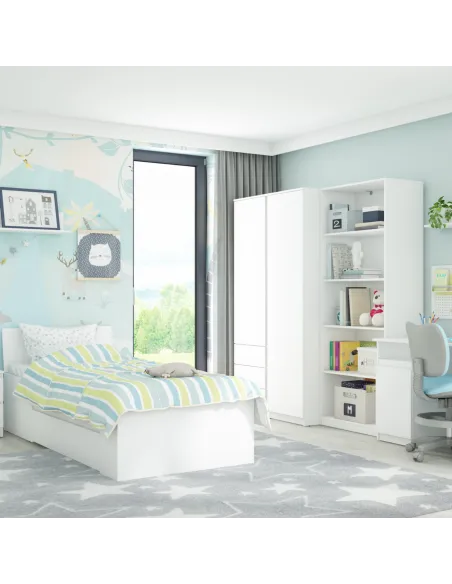 Bergen 2 Door 3 Drawer Wardrobe - White