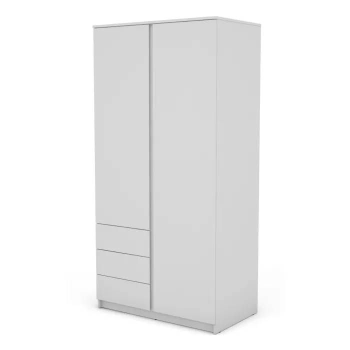 Bergen 2 Door 3 Drawer Wardrobe - White