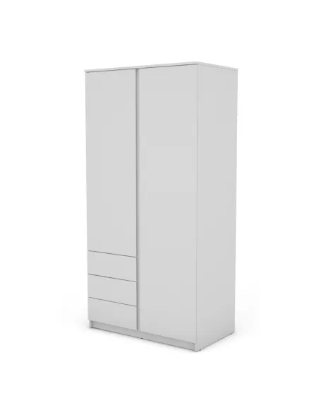 Bergen 2 Door 3 Drawer Wardrobe - White