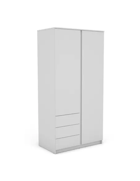 Bergen 2 Door 3 Drawer Wardrobe - White