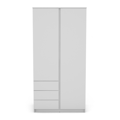 Bergen 2 Door 3 Drawer Wardrobe - White