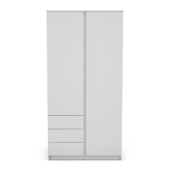 Bergen 2 Door 3 Drawer Wardrobe - White