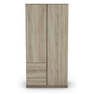 Bergen 2 Door 3 Drawer Wardrobe - Sonoma Oak
