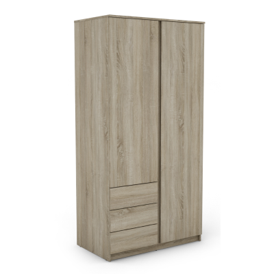 Bergen 2 Door 3 Drawer Wardrobe - Sonoma Oak