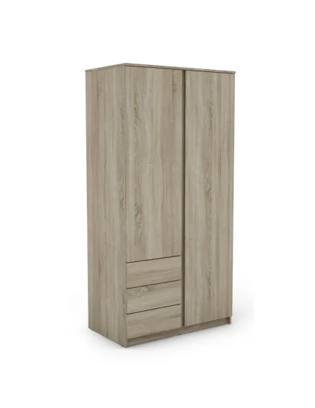 Bergen 2 Door 3 Drawer Wardrobe - Sonoma Oak