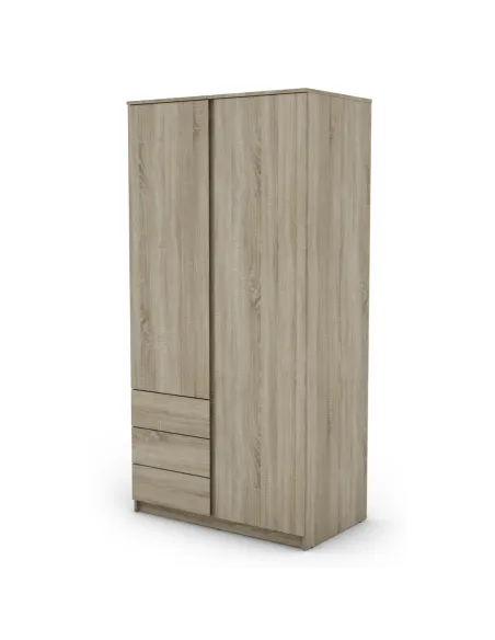 Bergen 2 Door 3 Drawer Wardrobe - Sonoma Oak