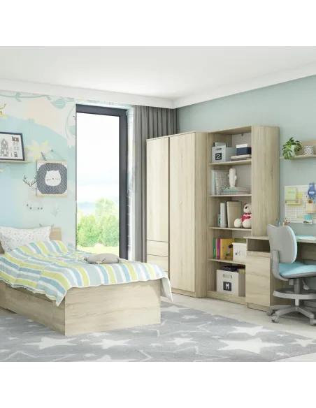 Bergen 2 Door 3 Drawer Wardrobe - Sonoma Oak
