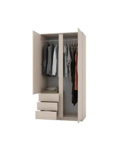 Bergen 2 Door 3 Drawer Wardrobe - Cashmere 2