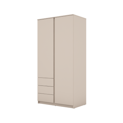 Bergen 2 Door 3 Drawer Wardrobe - Cashmere
