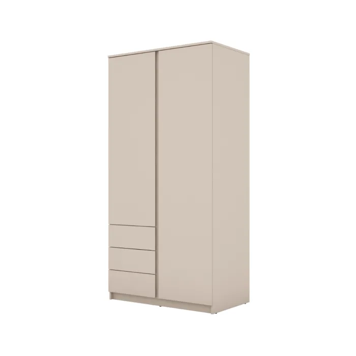 Bergen 2 Door 3 Drawer Wardrobe - Cashmere