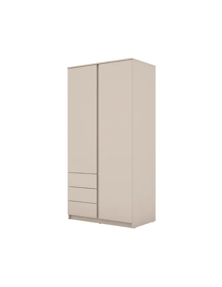 Bergen 2 Door 3 Drawer Wardrobe - Cashmere