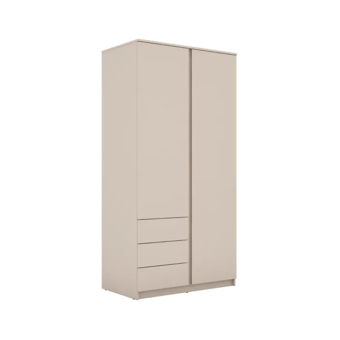 Bergen 2 Door 3 Drawer Wardrobe - Cashmere