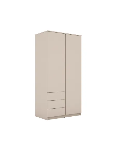 Bergen 2 Door 3 Drawer Wardrobe - Cashmere