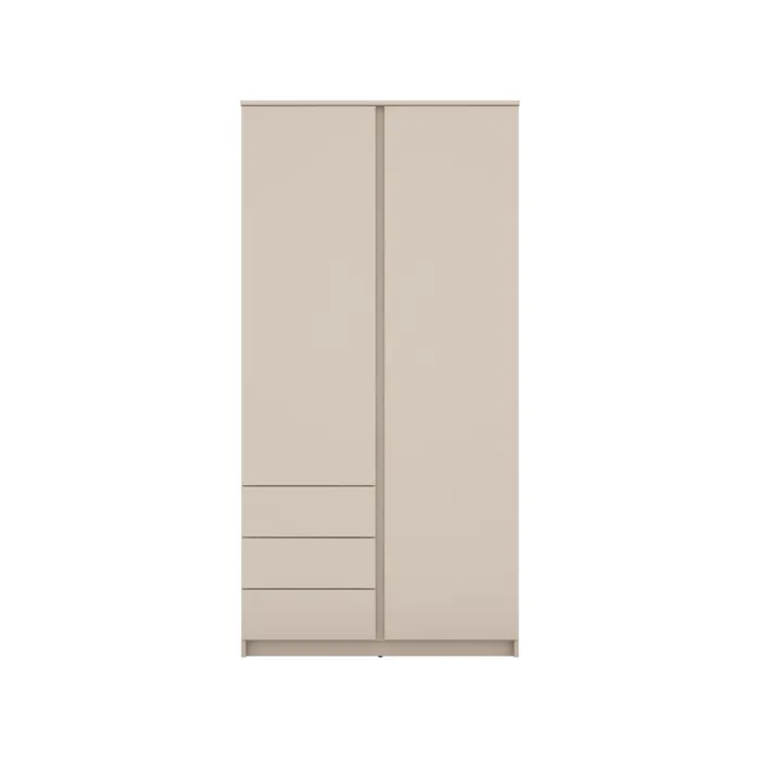 Bergen 2 Door 3 Drawer Wardrobe - Cashmere