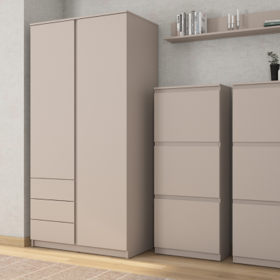 Bergen 2 Door 3 Drawer Wardrobe - Cashmere