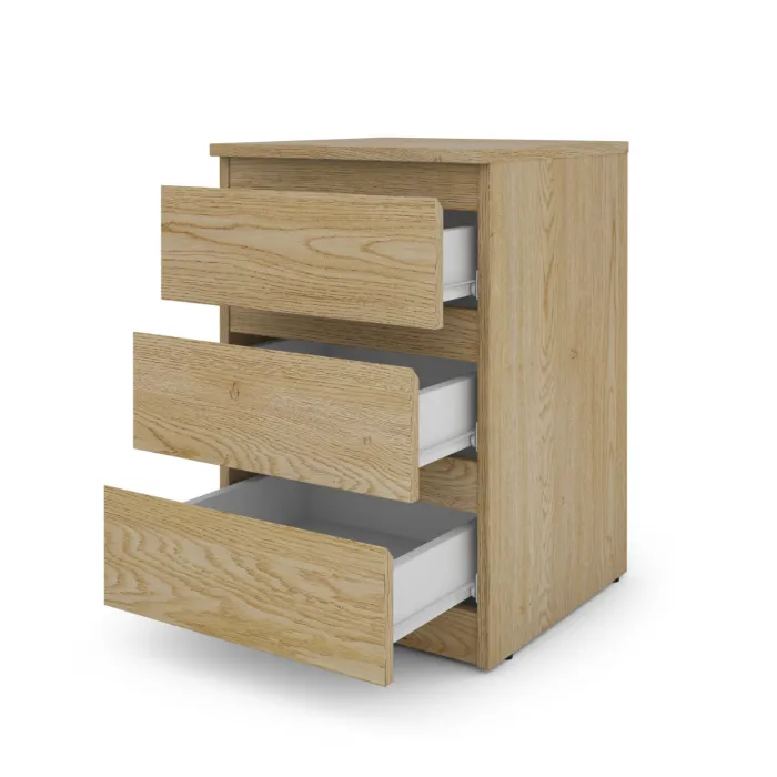 Bergen 3 Drawer Bedside Locker - Sonoma Oak