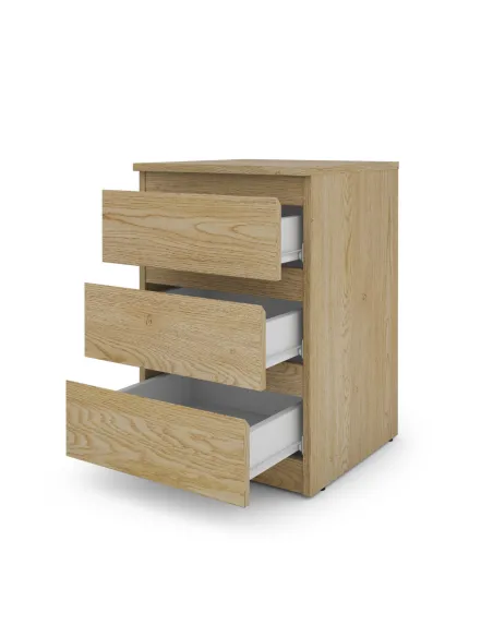 Bergen 3 Drawer Bedside Locker - Sonoma Oak