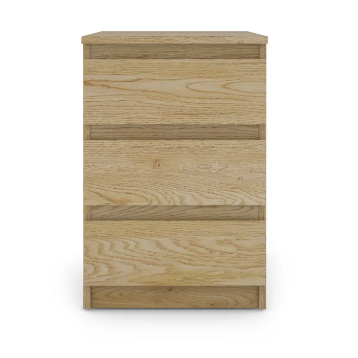 Bergen 3 Drawer Bedside Locker - Sonoma Oak