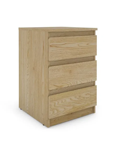 Bergen 3 Drawer Bedside Locker - Sonoma Oak