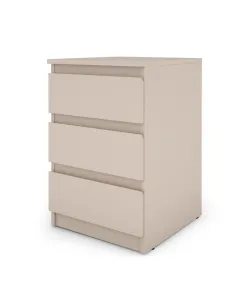 Bergen 3 Drawer Bedside Locker - Cashmere 2