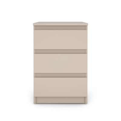 Bergen 3 Drawer Bedside Locker - Cashmere